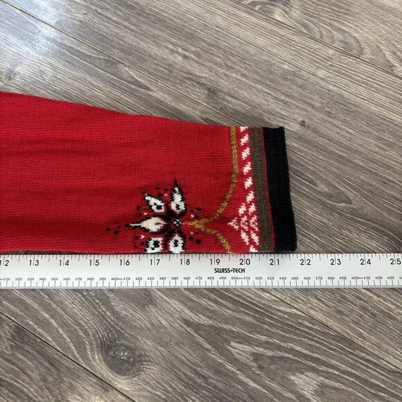 Dale Of Norway Torino 2006 Olympic Games Wool Full Zip Sweater Womens XL Red - Picture 12 of 16